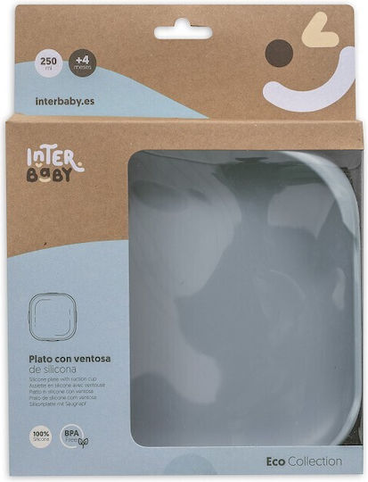 Interbaby Baby Food Plate made of Silicone Blue