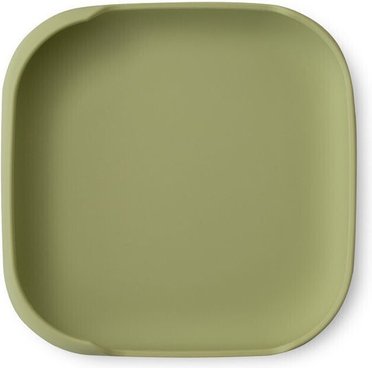 Interbaby Baby Food Plate made of Silicone Green