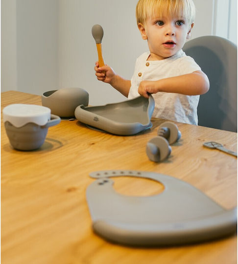 Interbaby Baby Food Plate made of Silicone Blue