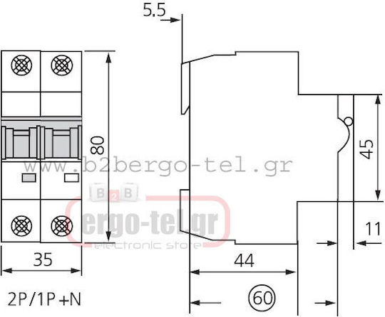 Kripal Αυτόματη Ασφάλεια Διπολική AC/DC 209-002100232