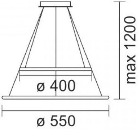 Spot Light Висящо Осветително Тяло Кафяв 55см.