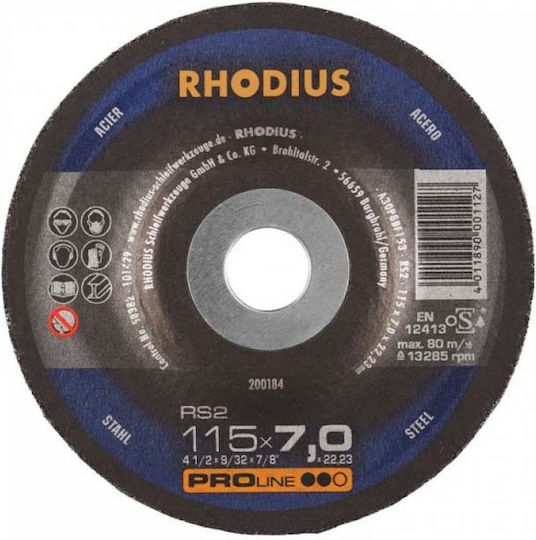 Rhodius Δίσκος Κοπής Μετάλλου 115mm