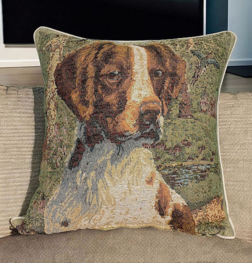 Linea Home Μαξιλαροθήκη Dog Μπεζ 40x40εκ.