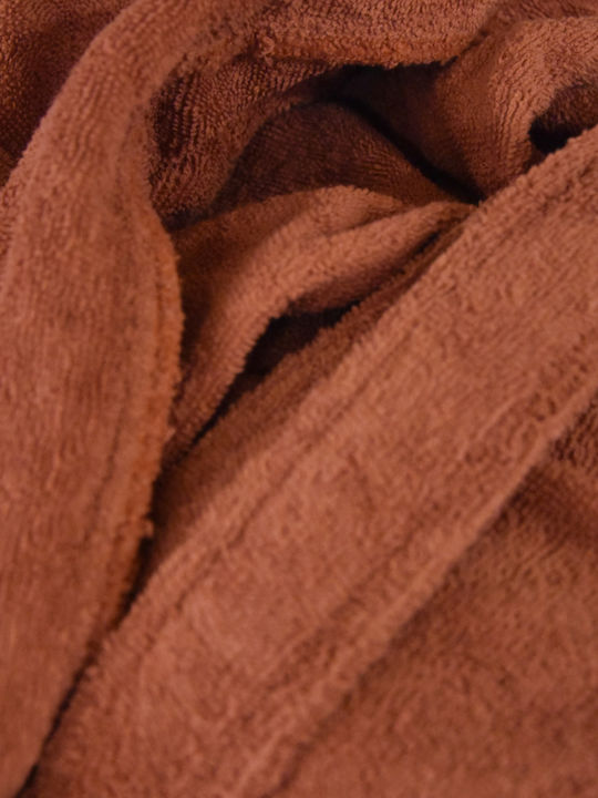 Decotelia Dalia Hooded Bathrobe Rust Brown