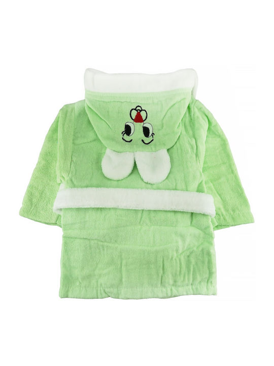 Minilori Baby Παιδικό Μπουρνούζι Green με Κουκούλα