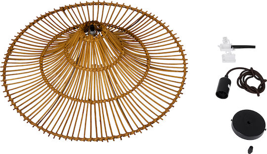 GloboStar Palermo Deckenleuchte Beiges Boho Raster mit Lampenbirnensockel E27 60x60x18cm