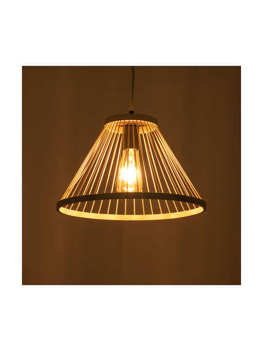 GloboStar Pendant Light Beige Boho Grid with Socket E27 35cm