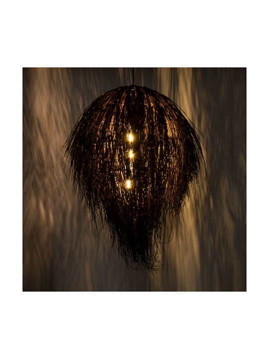 GloboStar Archipelago Pendant Light Brown Boho Grid with Socket E27 40cm