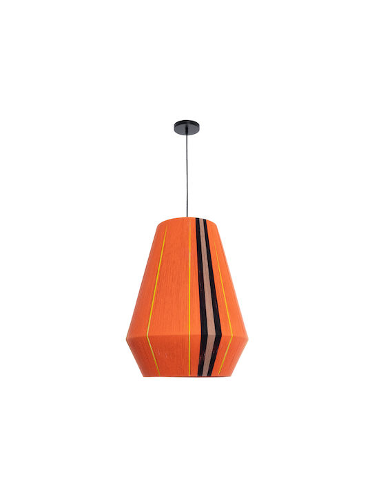 GloboStar Habana Pendant Light Orange Boho Grid with Socket E27 50x52x60cm