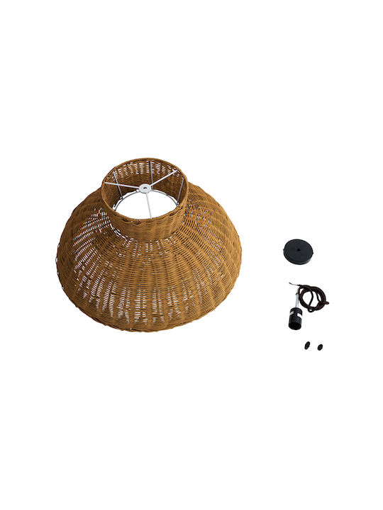 GloboStar Malabo Ceiling Light Brown Boho Grid with E27 Socket 60x60cm