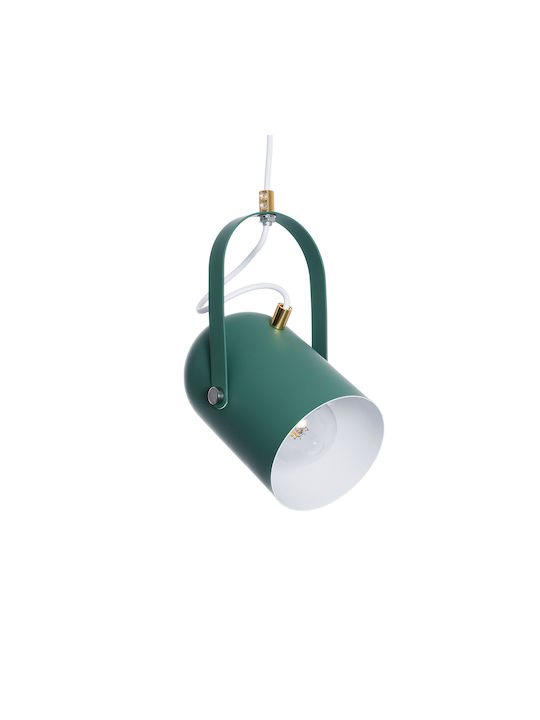 GloboStar Hazel Pendant Light Green with Socket E27 12x18x27cm