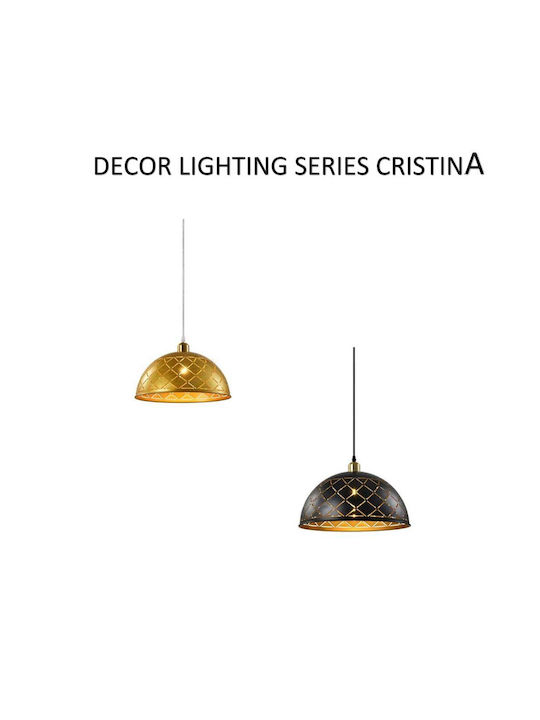 Elmark Cristina Pendant Light Gold with Socket E27 26x360cm