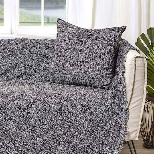 Bed&Bath Decorative Pillow Case from 100% Cotton Gray 57x57cm