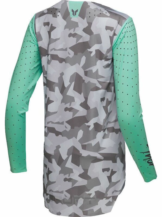 Thor Sportmode Γυναικεία Μπλούζα Motocross Μακρυμάνικη Πράσινο Χρώμα