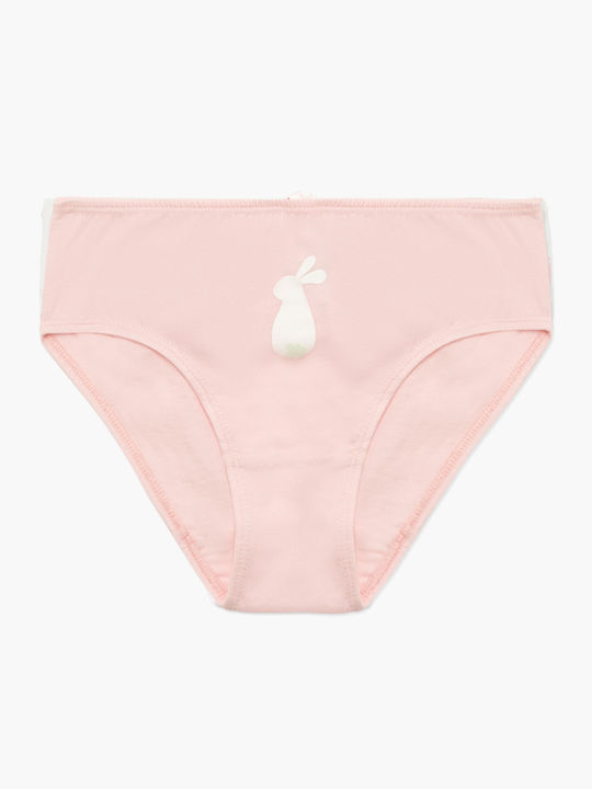 Minerva Bunnies Παιδικό Σετ με Βρακάκια Λευκό, Ροζ, Πράσινο 3τμχ