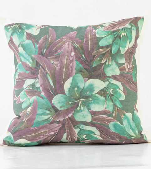 Borea Sofa Cushion Pattern 76 100% Cotton Ecru 45x45cm