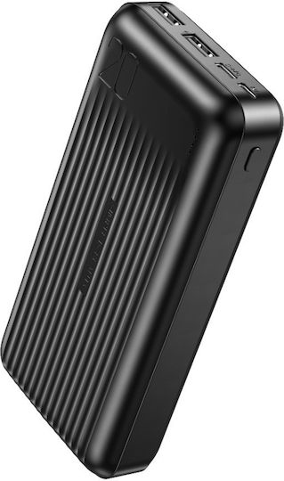XO PB302 Power Bank 20000mAh cu 2 Porturi USB-A și 2 Porturi USB-C Negru