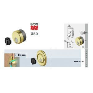 Disec Mrm29 Magnetic Defender Lock Armoured Door Gold