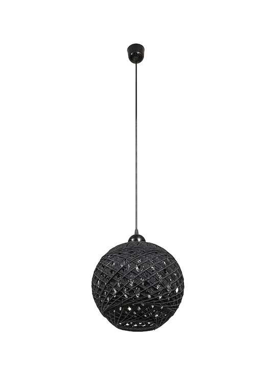 ARlight PDT 6095-30 BL Pendant Light Black Ball with Socket E27 30x80cm