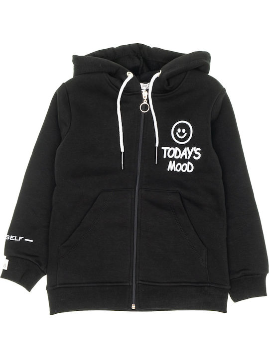 Kids Cardigan with Hood Black Today’s Mood