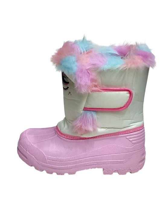 Meridian Kids Wellies with Internal Lining Pink