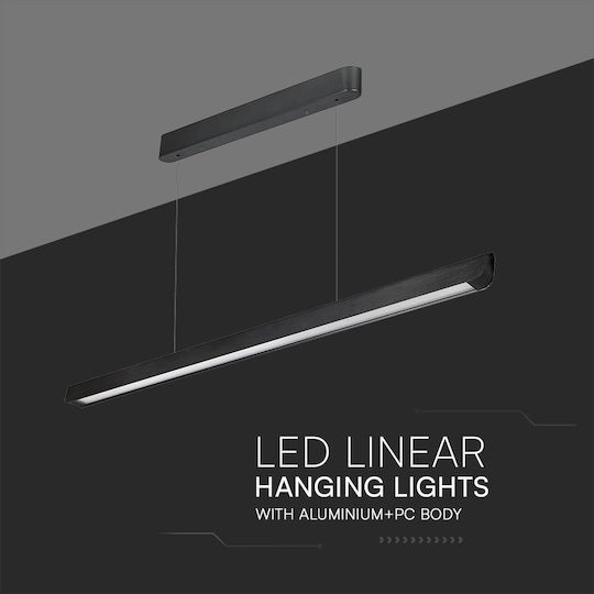 V-TAC Lustră Negru 122.7x5cm.