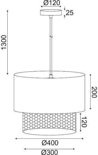 Aca Nisyros Pendant Light Turquoise Bell with Socket E27 40x40x150cm