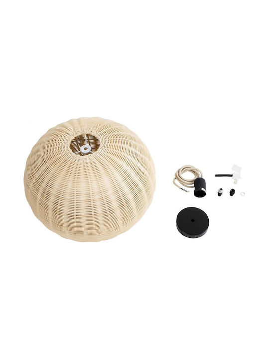 GloboStar Raito Beige Boho Grid Pendant Ceiling Light with E27 Socket 40x40x25cm