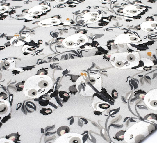 Dimcol Пухено одеяло За Количка Памук Panda Многоцветен 120x160см