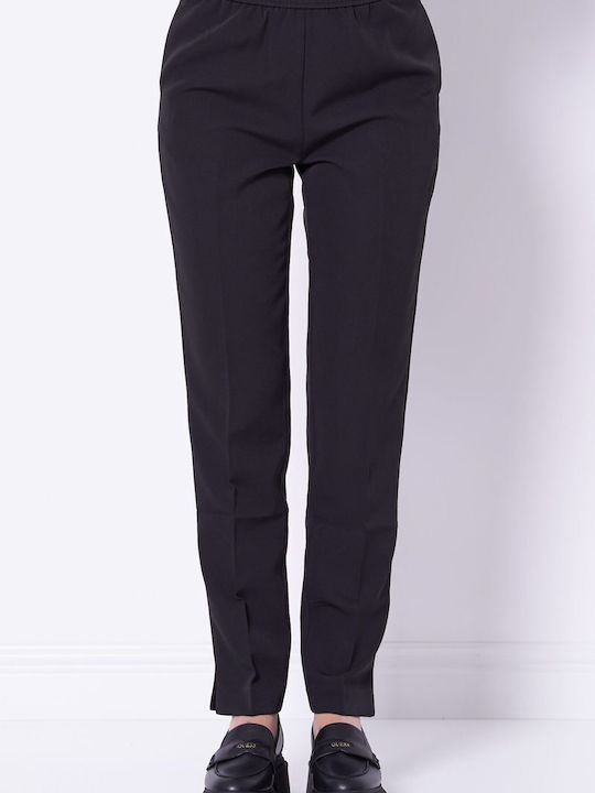 Damen Stoff Hose Black
