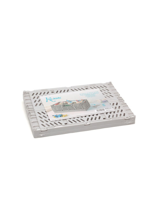 Kiokids Children's Folding Storage Box made of Plastic Gray 31x20x13cm 1pcs