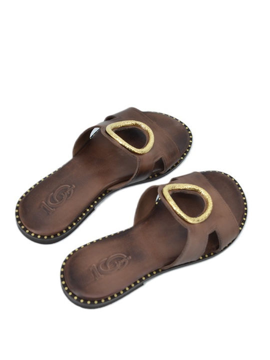Sandale Casual Damă din Piele Maro