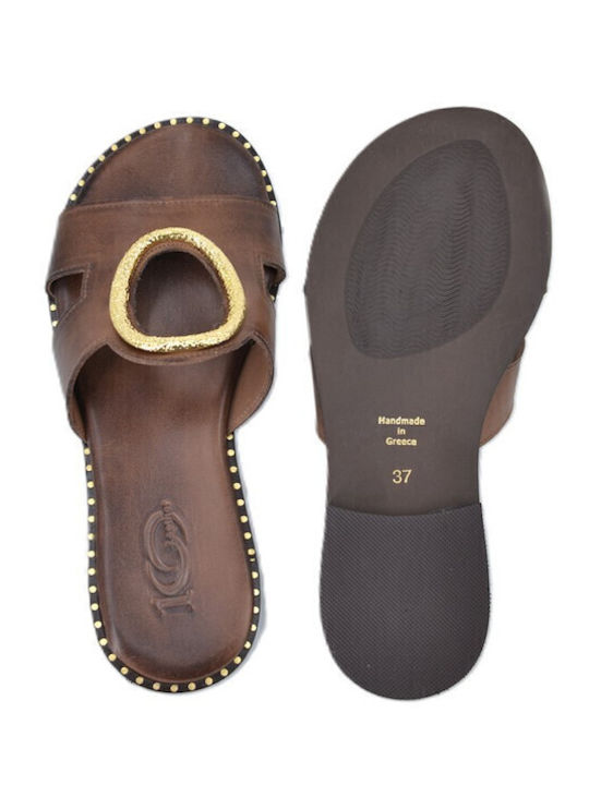 Sandale Casual Damă din Piele Maro