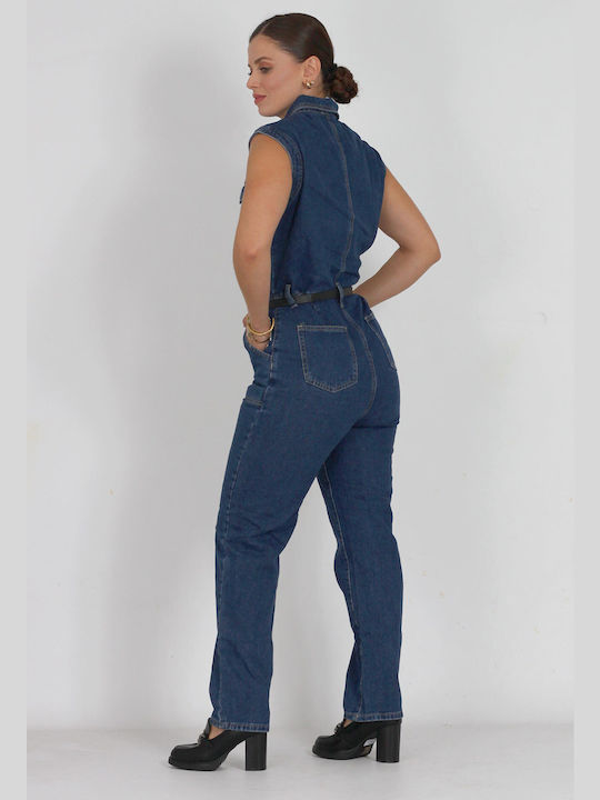 Epwnymo Women's Jumpsuit Denim Blue