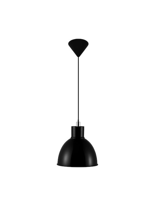 Nordlux Pop Pendant Light Black Bell with Socket E27 21.5x20x200cm