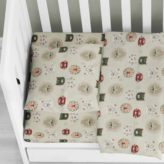 Dimcol Bebe Baby-Kissenbezug Light Olive 35x45cm