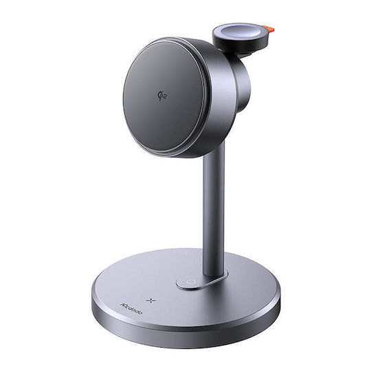 Mcdodo Wireless Charger Qi2 15W Black Velvet-Black Metal (CH-2460)