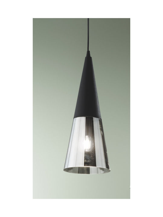Ondaluce Trento Pendant Light Black with Socket E14, E.14 37cm