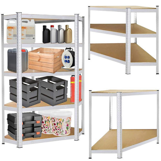 Springos Corner Dexion Shelf 90x40x180cm with 5 Shelves Total Load Capacity 875kg