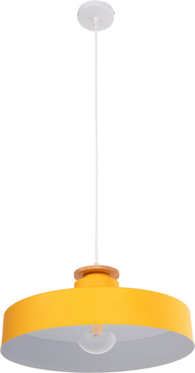 HomeMarkt Deckenleuchte Gelbe Glocke mit Lampenbirnensockel E27 40x40x116cm