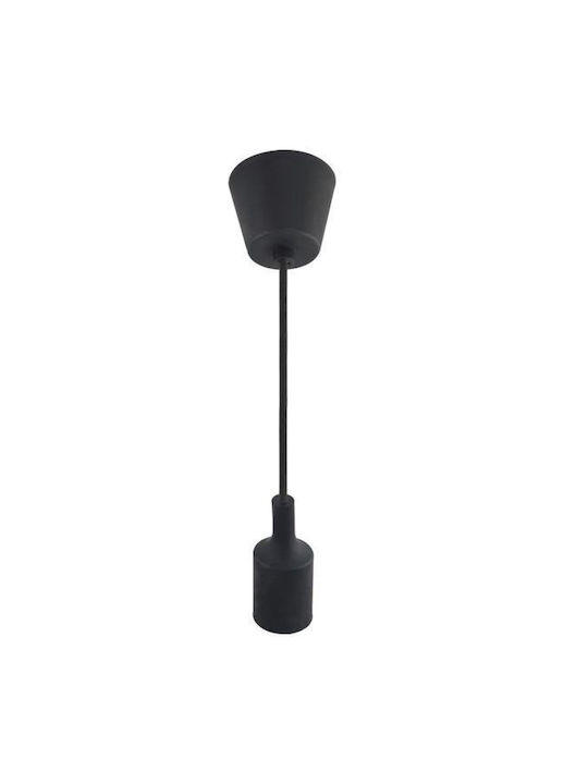Horoz Electric Volta Hängelampe Schwarz mit Fassung E27 9cm.