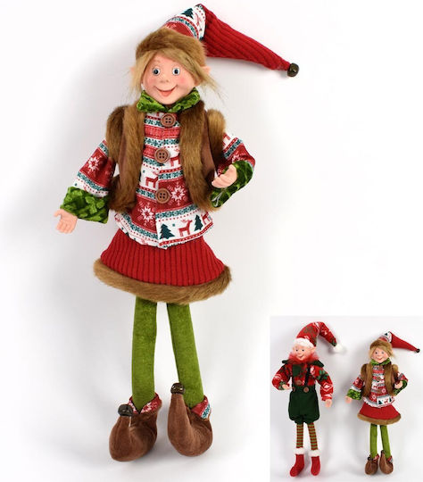 Due esse Christmas Fabric Figure Elf Height 40cm
