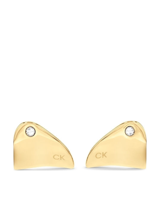 Calvin Klein Stud Ohrringe aus Stahl Vergoldet mit Steinen