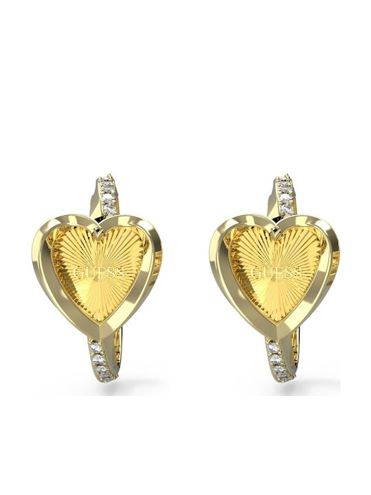 Guess Earrings made of Steel Gold Plated with Stones Guess Earrings made of Steel Gold Plated with Stones