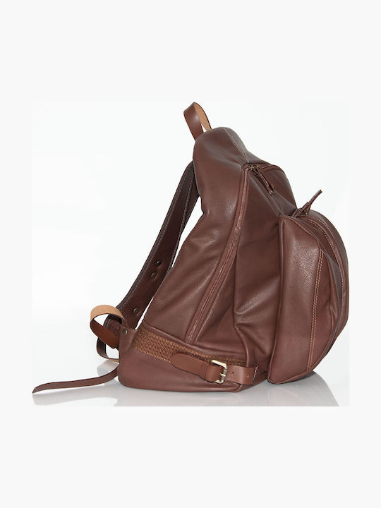 Leder Damentasche Rucksack Braun