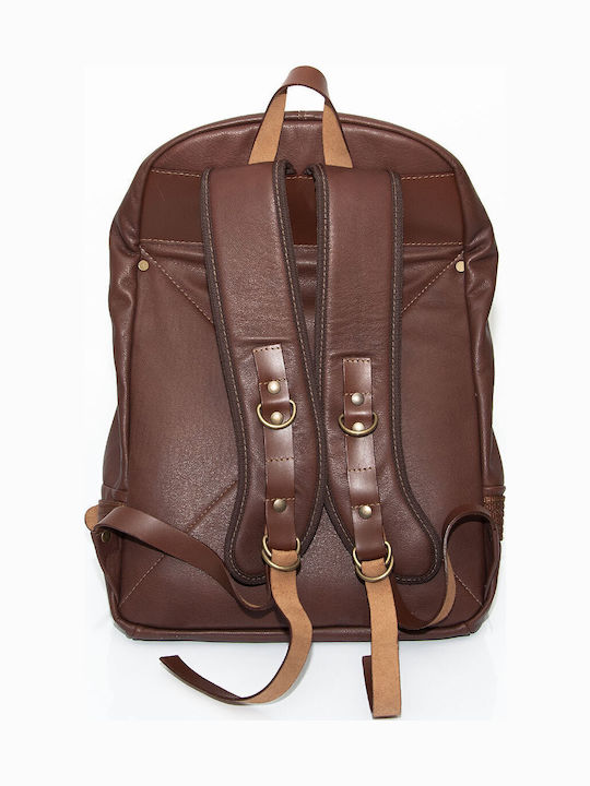 Leder Damentasche Rucksack Braun