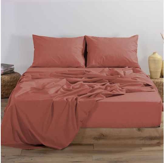 Nef-Nef Homeware Basic Сет Калъфки за Възглавници с корица за плик Теракота 52x72см.