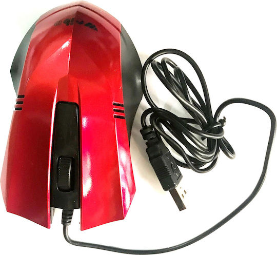 Weibo FC-201 Wired Mouse Red