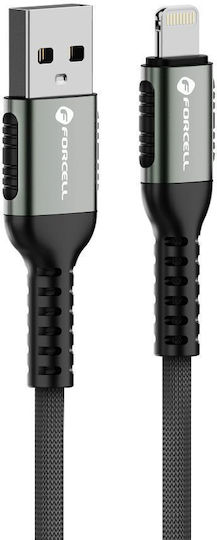 Forcell USB-A to Lightning Cable 12W Black 1.2m