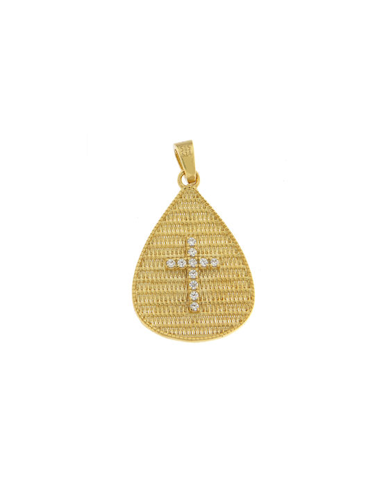 Kontopoulos Charm Amulet Constantine from Gold 14K with Zircon